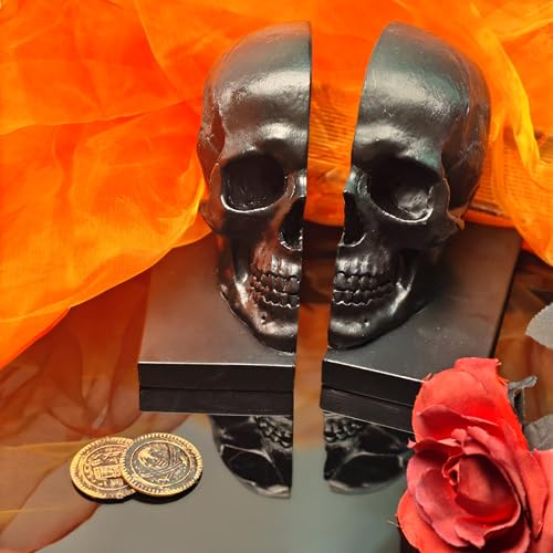Estatua Decorativa Calavera Negra de Resina miniatura 2
