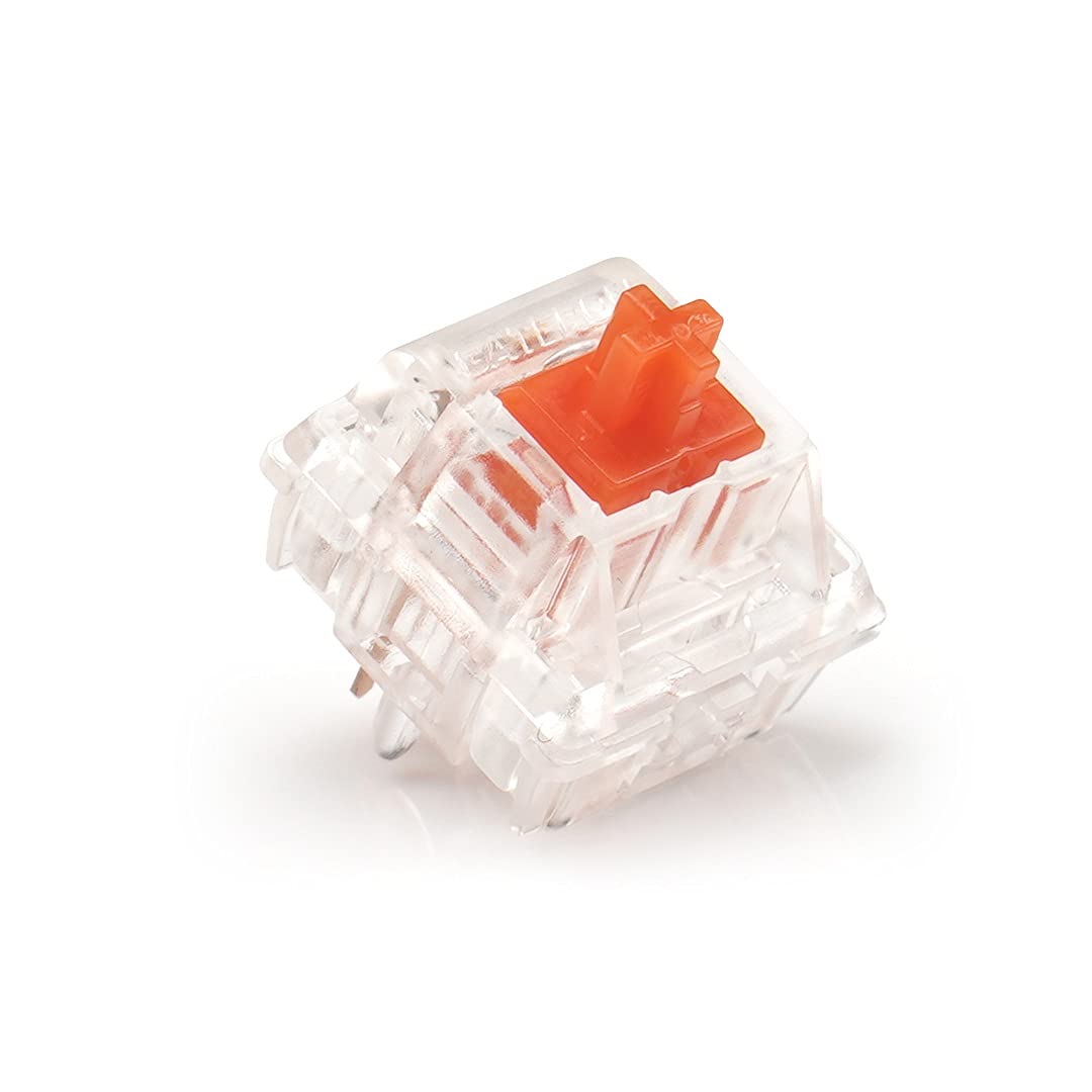 Healios Linear Silent Orange Switch Handfelt Custom Mechanical Keyboard 63.5g (Color : 63.5g Linear Orange, Size : 70pcs)