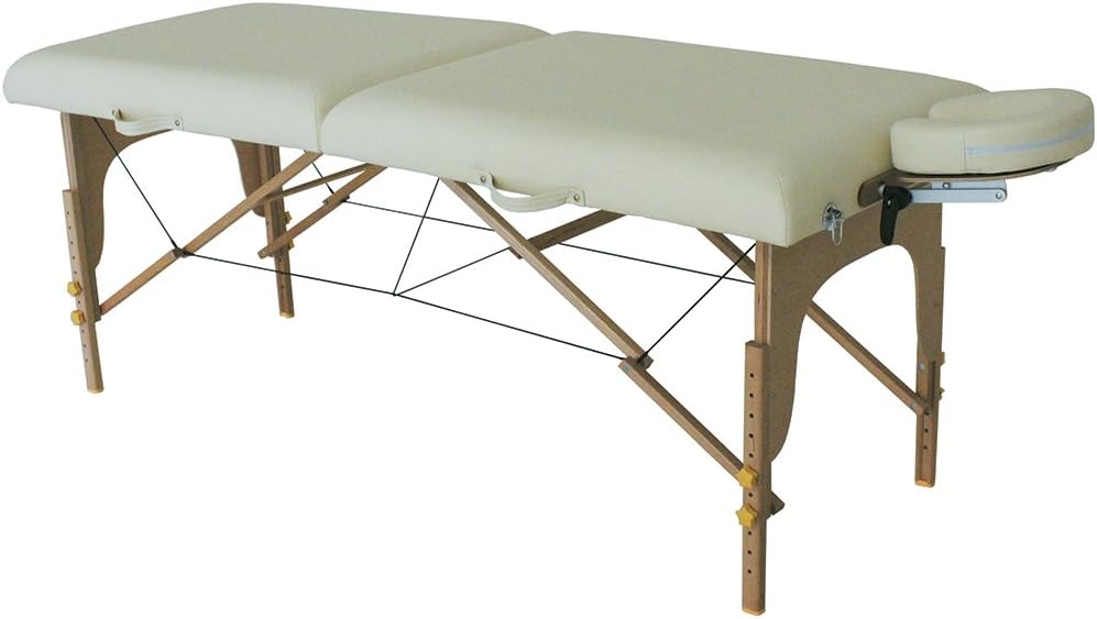 Massage Pro Folding Massage Bed, Creme, 27 Inch