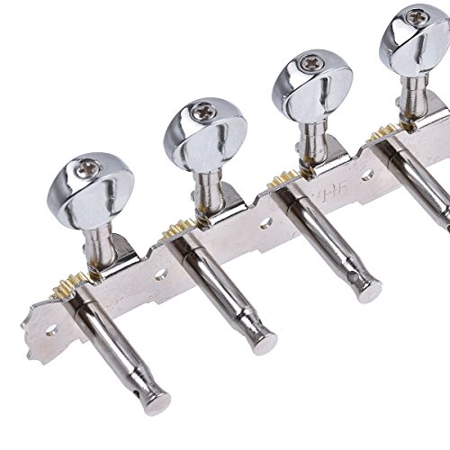 Chrome 12 String Acoustic Guitar Machine Heads Tuning Pegs 6L6R Tuner Button - Thumbnail 5