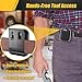 Magnetic Belt Clip Tool Holder,Powerful Magnetic Tool Holster Clip-on Belt Easy Access to Screws, Nails, Hammer, Sockets, Pliers, Drill Bits,A Must-Have Tool Belt Accessory
