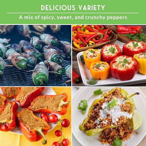10 Pepper Seed Packs for Planting | Jalapeño, Serrano, Cayenne, Bell, Habanero, Cubanelle, & More – Hot & Sweet Heirloom Non-GMO Peppers Collection – Survival Garden Seeds - Image 5