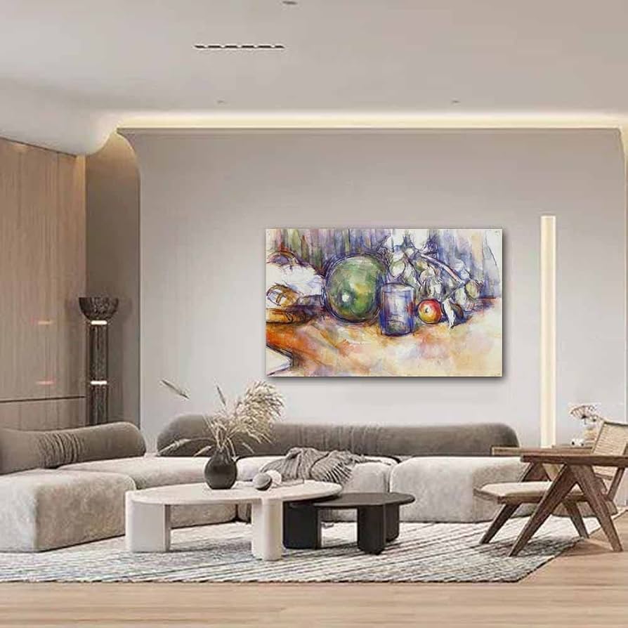 Amazon.co.jp: ポール・セザンヌStill Life with Green Melon 絵画