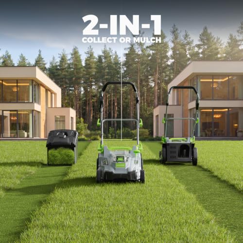Image of 17 inch Cordless Lawn Mower, 40V Electric Lawnmower for Garden /Patio /Yard