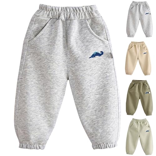 Toddler Boys Sweatpants Kids Cotton Active Fleece Jogger Sport Pants Elastic Waist Casual Trousers with Pockets