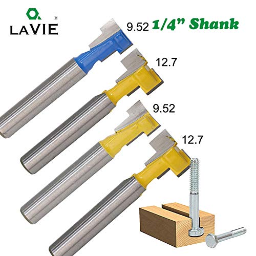 2pcs 1/4" Shank TSlot Cutter Router Bit Hex Bolt Key Hole Bits T