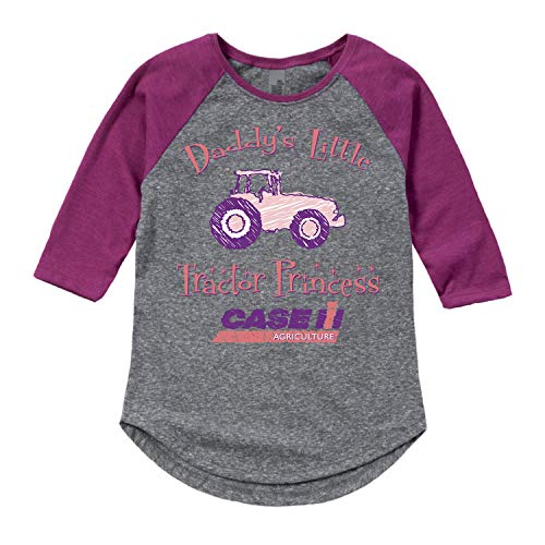 Country Casuals Daddy's Little Tractor Princess - Youth Girl Shirt Raglan