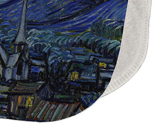 The Starry Night (Van Gogh 1889) Burp Cloth - Fleece3