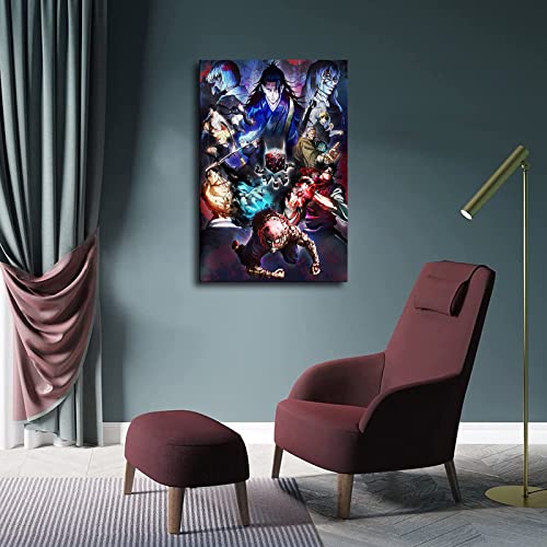 Anime Jujutsu Kaisen Poster,Wall Art Home Wall Decorations For Boy Bedroom Living Room Oil Paintings Canvas Prints (Cartoon,16×24 Inch-No Framed) #TOP1