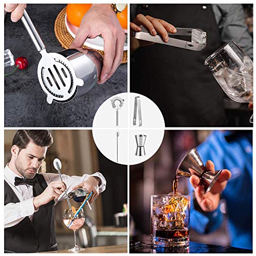 Sipobuy 5 Stks/set Wijn Mixers, 750 Ml Thuis Bar Barman Cocktail Shaker Maken Kit, roestvrij Staal Tool Set Bevat Shaker… - Afbeelding 7
