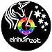 Produktbild Kinderuhr, Wanduhr, Einhorn, Sterne, Design Schallplattenuhr mit Quarzwerk & Ziffernblatt Regenbogen
