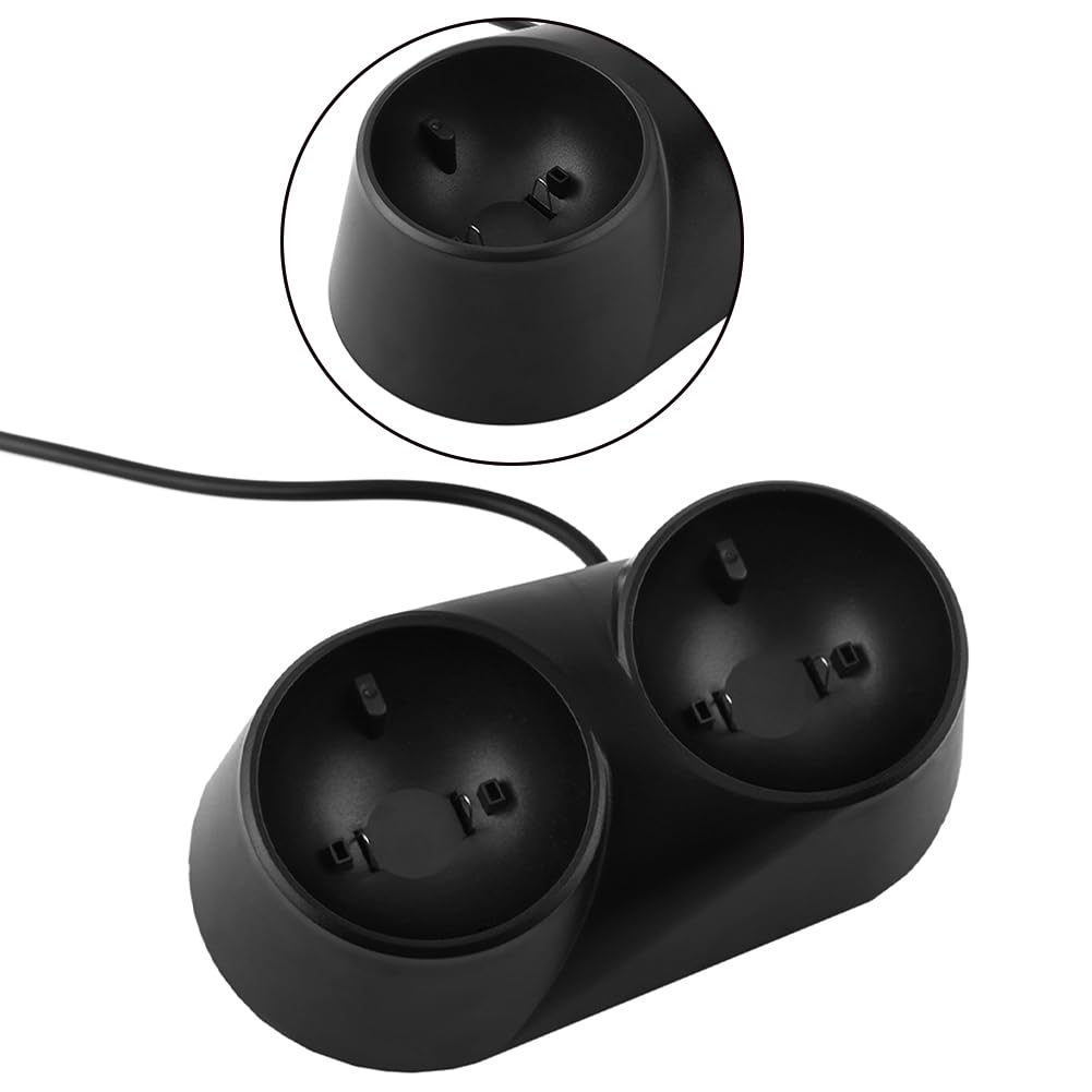 Tiiyee Estación de Carga PS4 VR,Cargador Controlador PS4 Estacións Acoplamiento Dual Gamepad Base Realidad Virtual Mover Simultáneamente para Play Station4 VR Soporte Doble Controladores Remotos