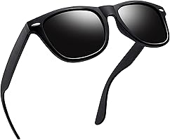 Joopin Fashion Square Solglasögon Herr Polariserade Retro Rektangulära Solglasögon UV400 Dam Spegel Stor Polarized...