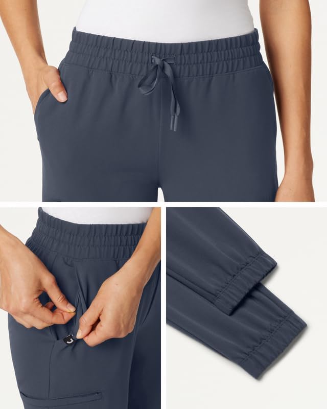 JAANUU Jace Women's 7-Pocket Skinny Scrub Jogger – UltraLAST Fabric, 4-Way Stretch, Moisture-Wicking, Wrinkle Resistant - Image 5
