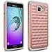 Galaxy A5 (2016 Release) Case, TownShop Grey/Rose Gold Spot Diamond Studded Bling Crystal Rhinestone Dual Layer Hybrid Cover Silicone Rubber Skin Hard Case for Samsung Galaxy A5/ A510F (2016)