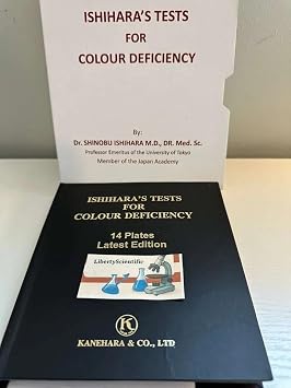 Ishihara Color Vision Test Book Set, Professional Edition with 14, 24 and 38 Plates, Latest Edition for Color Deficiency Screening