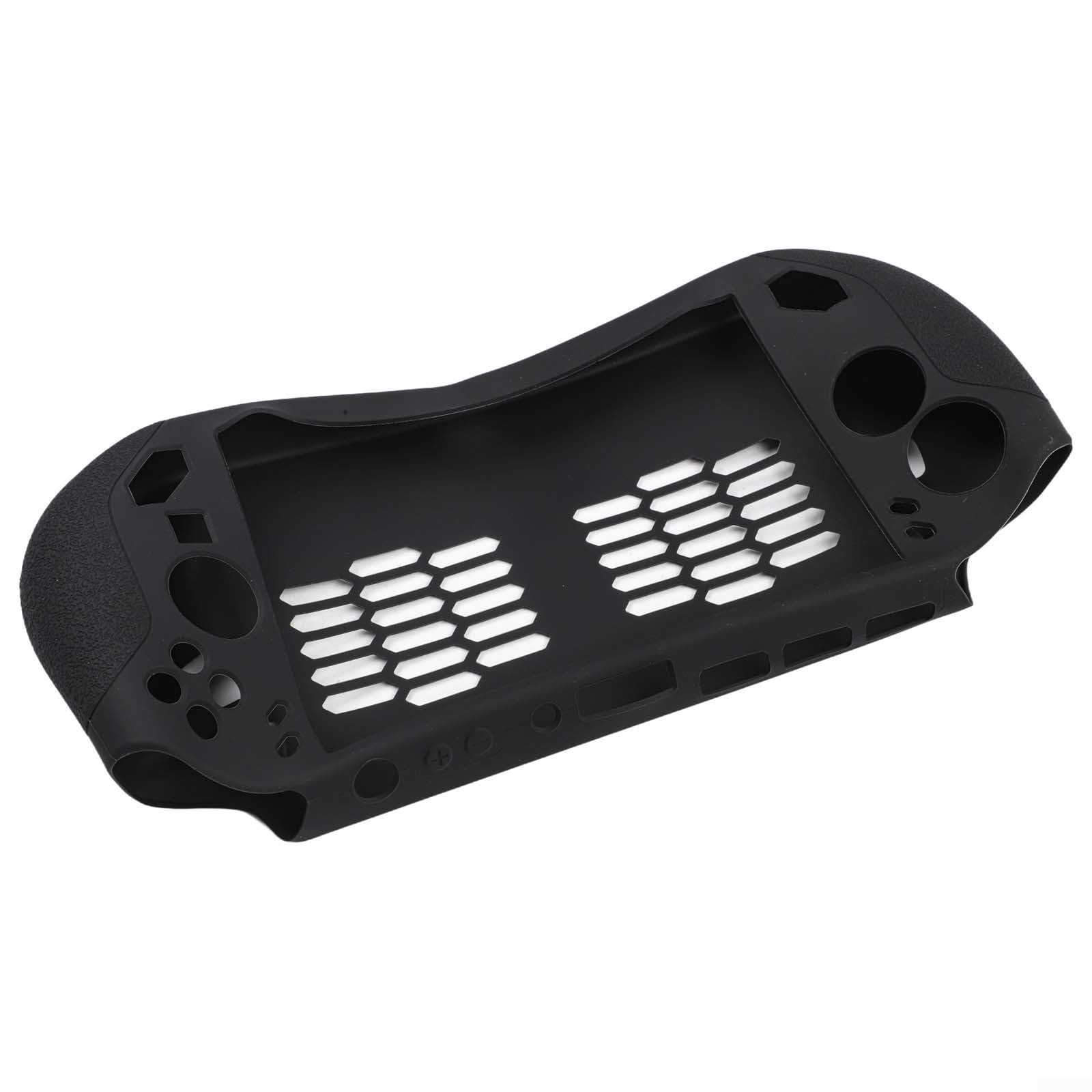 Custodia protettiva ergonomica in silicone per console portatile Legion GO S, cover morbida su misura per dispositivi da gioco, guscio in gomma resistente, compatibile con porte (nero)