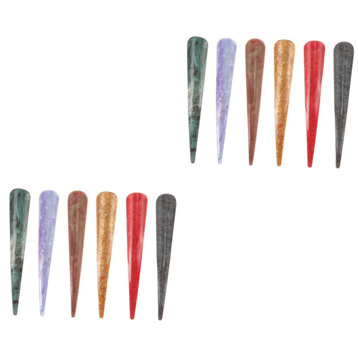 minkissy 12pezzi Fermagli Per Acrilico Ox Horn Clip Decorative Per Acconciature Femminili Per Stile e Comfort