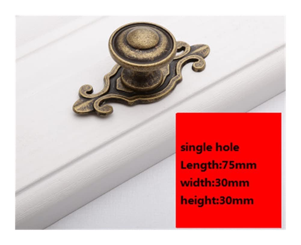Sxhrr A4 Cabinet Handles 1Pcs Zinc Alloy European Retro Old Bronze Cabinet Handles And Knobs Wardrobe Drawer Door Pulls Furniture Hardware (Color : )