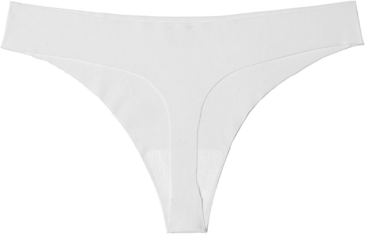 Women's Seamless Thongs Briefs No Show Low Waist Comfy Bikini Underwear Breathable Panties Underpant for Women