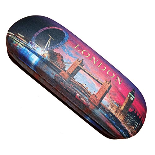 Preisvergleich Produktbild Brillenetui London bei Nacht - Mit Weichem Reinigungstuch / Britische Sammelbaren Andenken aus England UK