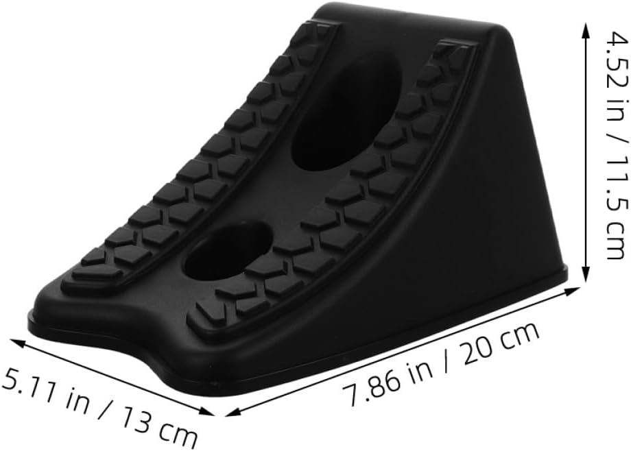 2pcs Rubber Wheel Chocks for Trucks and Off-Road Vehicles, Tire Blocks for Rv Trailer and Car, Non-Slip Heavy Duty Wheel Stoppers for Safe Parking and Positioning