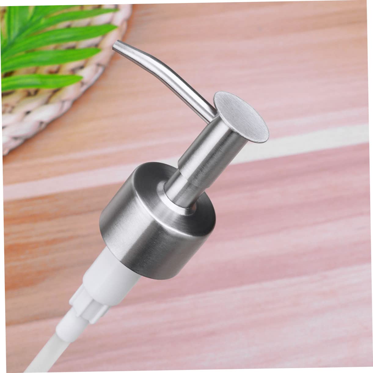 6pezzi Pompa Dispenser Acciaio Inossidabile Per Bottiglie Di Sapone Pompa Per Liquidi Per Bagno e Cucina Design Pressato e Compatto Facile Da Trasportare e Utilizzare Materiale