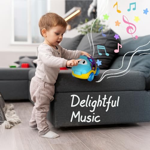 Image of Genie's Toy Bus Activity Musical Car with Light & Sound | Interactive Toy for Kids | BPA Free, Crawling & Sensory Learning Toy for Kids Age 4+ Months