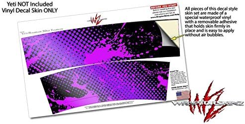 Miniatura 3 de Vinilo Wrap para Yeti Rambler vaso 30 oz Halftone Splatter, Rosado fuerte púrpura