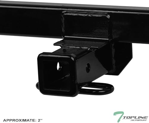 Miniatura 3 de Clase 3 III - Tubo receptor negro de 2 pulgadas, parachoques trasero, enganche de remolque compatible con Subaru Crosstrek 18-24