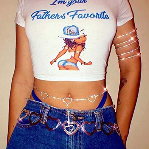 Zoestar Sexy Crystal Waist Chains Heart Bikini Body Chain Summer Beach Body Jewelry For Women #TOP7