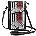 Produktbild Hirschjagd US-Flagge Kleine Crossbody Handy Geldbörse Tasche Smartphone Geldbörse Geldbörse mit abnehmbarem Gurt