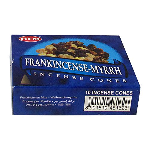 Hem Incense Cones: Frankincense And Myrrh - 12 Packs Of 10 = 120 Cones #TOP4