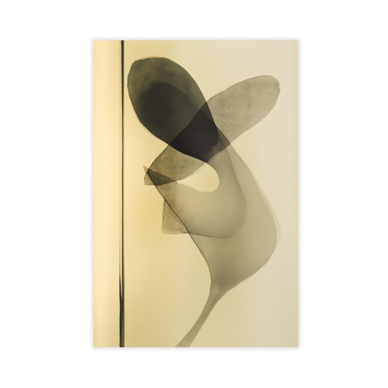 Zguols Beige for Eh Abstract And Minimalist Poster 3 Canvas Poster Bedroom Decor Sports Landscape Office Room Decor Gift Unframed Print 12" L X 18" W