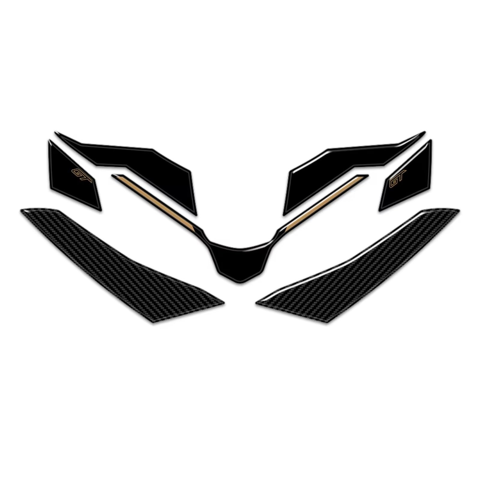 Motociclo Decalcomania Compatibile Con Yamaha Per Tracer Per 9 Per GT 2025 Carbon Look 3D Gel Moto Carena Anteriore Protector Adesivo Impermeabile