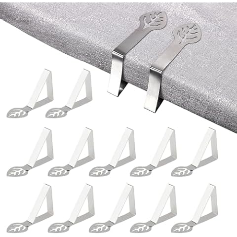 12pcs Leaf Shape Tablecloth Clips Cover