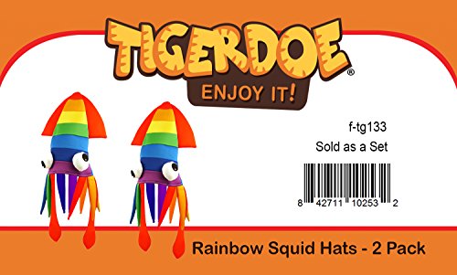 image for Tigerdoe Squid Hat - 2 Pack - Rainbow Squid Hat - Sea Animal Hat – R