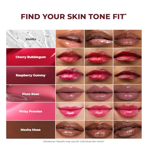 Image of Conscious Chemist Peptide Lip Balm SPF15 - Raspberry Gummy | 24 hr Hydration & Moisturizing Lip Balm for Dark & Pigmented Lips | Sun Protection | Soothes Dry Lips & Repair Moisture Barrier - 15g , Burgundy