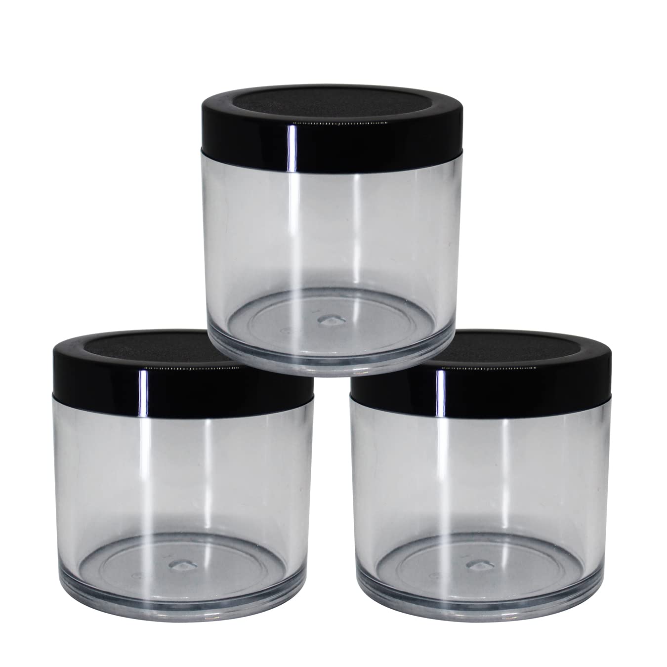 nsb herbals Acrylic Container San Jars with Black Outer Lid... nsb herbals Acrylic Container San Jars with Black Outer Lid...