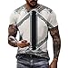 BIBOKAOKE Herren T-Shirt Klassischer Rundhals Kurzarm Fashion Vintage Brief Bedrucktes Kurzarmshirt Sommer Freizeit Workout Sport Männer T-Shirts Basic Regular Fit Crew Neck Muscle Shirts