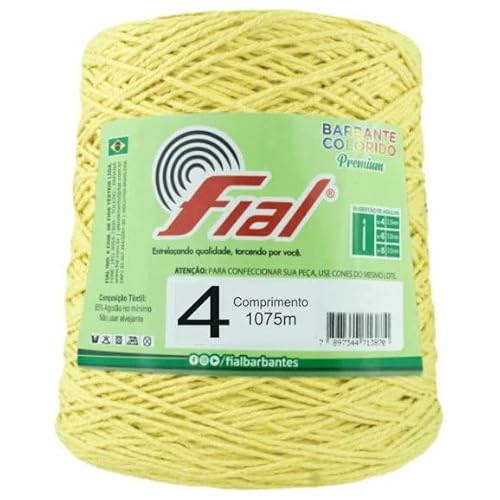 Barbante Fial Nº 4-1.075m - 700g - Amarelo Ouro 14