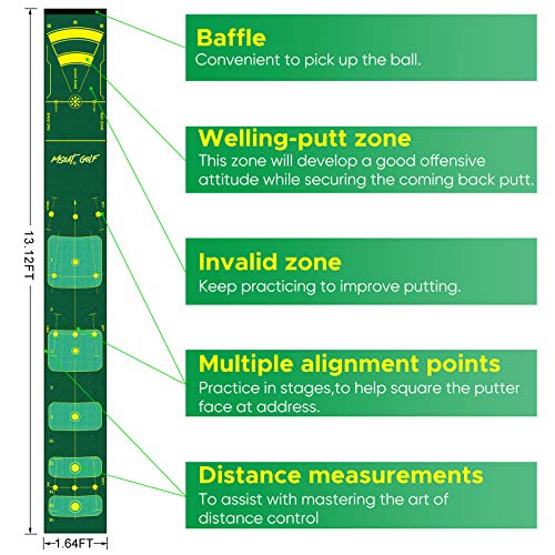 MSOAT-Golf-Putting-Mat-with-Traces-of-The-Ball-Simulador-de-Golf-Green-para-Hogar-Oficina-Interior-Exterior-para-Entrenamiento-de-Putt