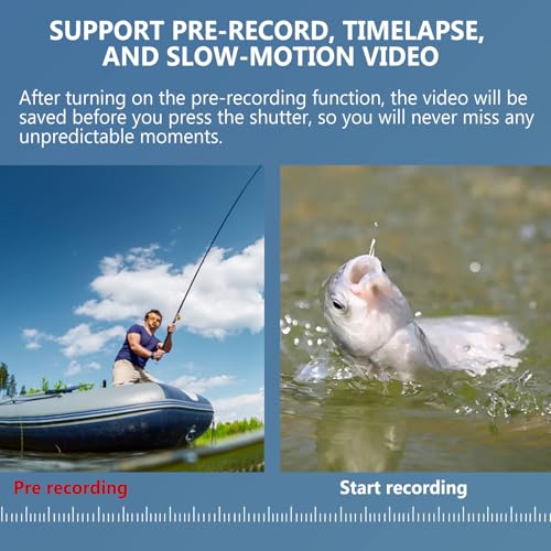 Image of Action Camera 4k - Compact Portable Waterproof Sport Camera, Motorcycle Helmet Camera With Time Lapse, Suitable For Bike /Hat /Skiing /Surfing /Mountain / /Snorkeling /Swimming /Fishing, with Helmet Mount