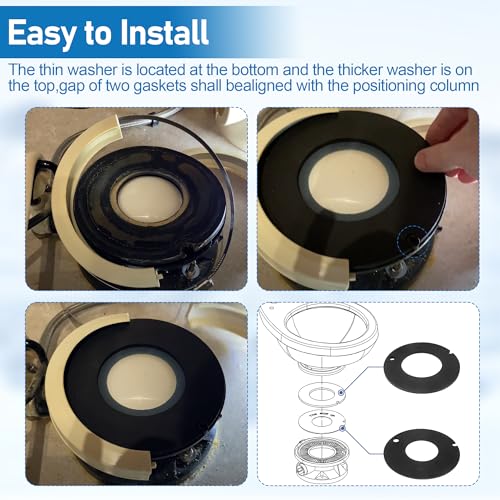 Image of 385314349 RV Toilet Water Valve Assembly Kit - Fit for Camper Trailer RV Toilet Spare Parts - Toilet Rubber Seal 385311462 Compatible with Sealand EcoVac Vacuflush Pedal Flush Toilets