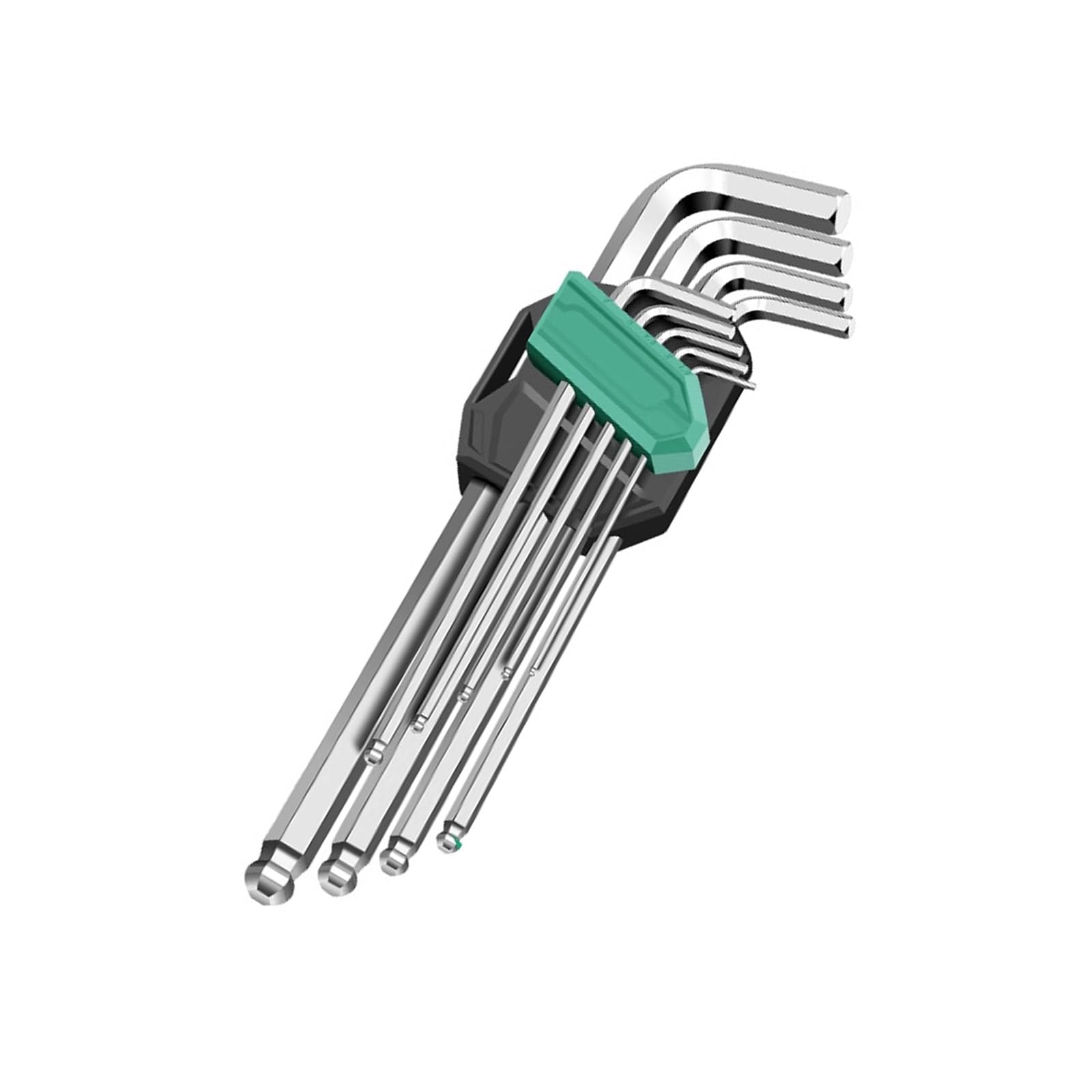 Jazuaiao Professional 9Pcs Hexagonal Wrench Set With Size Marking Ideal For Bike Maintenance And Engineering Use Tool High Strength Hexagonal Toolsteel Wrench