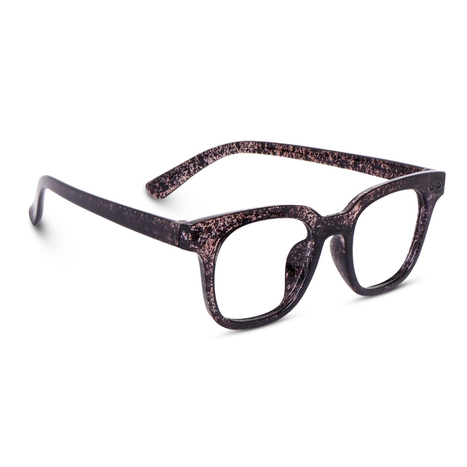 Dervin Blue Light Blocking Computer Glasses Gaming Filter Transparent Square Eyeglasses for Eye Protection Men and Women, Tablet/Laptop/Mobile/TV, Anti-blue & Anti eyestrain (Black-Print) (B0BMB1BWYY) Amazon Price History, Amazon Price Tracker