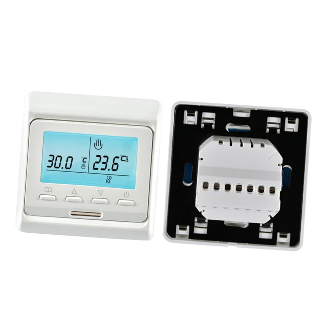 Mipcase 2stücke LCD Programmierbares Digitales Thermostat Für Fußbodenheizung Intelligente Temperaturregelung Für Wohn Und Gewerbebauten Anti-störfunktion Manuelle Und Programmierbare