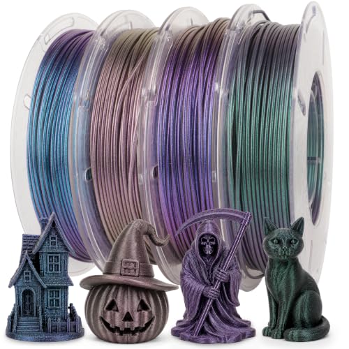 AMOLEN PLA 3D Printer Filament,PLA PrintingFilament Starry Sky Series Pla 1.75mm Bundle, Starry Sky Dark Purple/Green/Bl