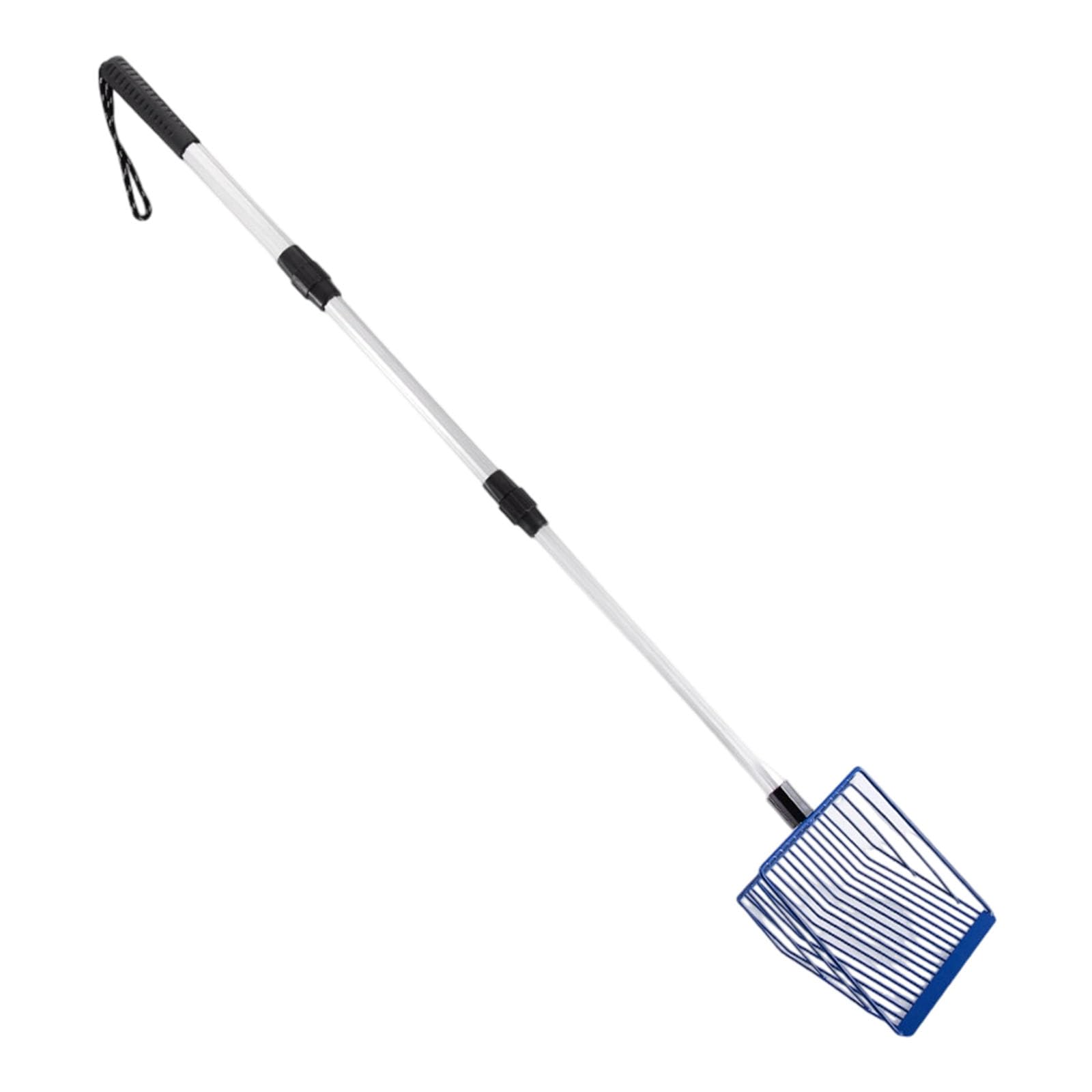 Shurhome Metal Litter Scoops with Telescopic Handle, Hollow Sifter Design for Effortless & Litter Box Maintenance Adjustable Chicken Scooper