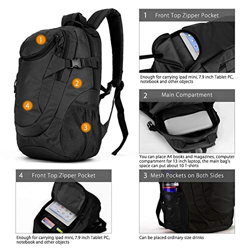 Selighting Tactische rugzak, 25 liter, waterdicht, trekkingrugzak, militaire Molle-rugzak voor kamperen, trekking, reizen - Image 4